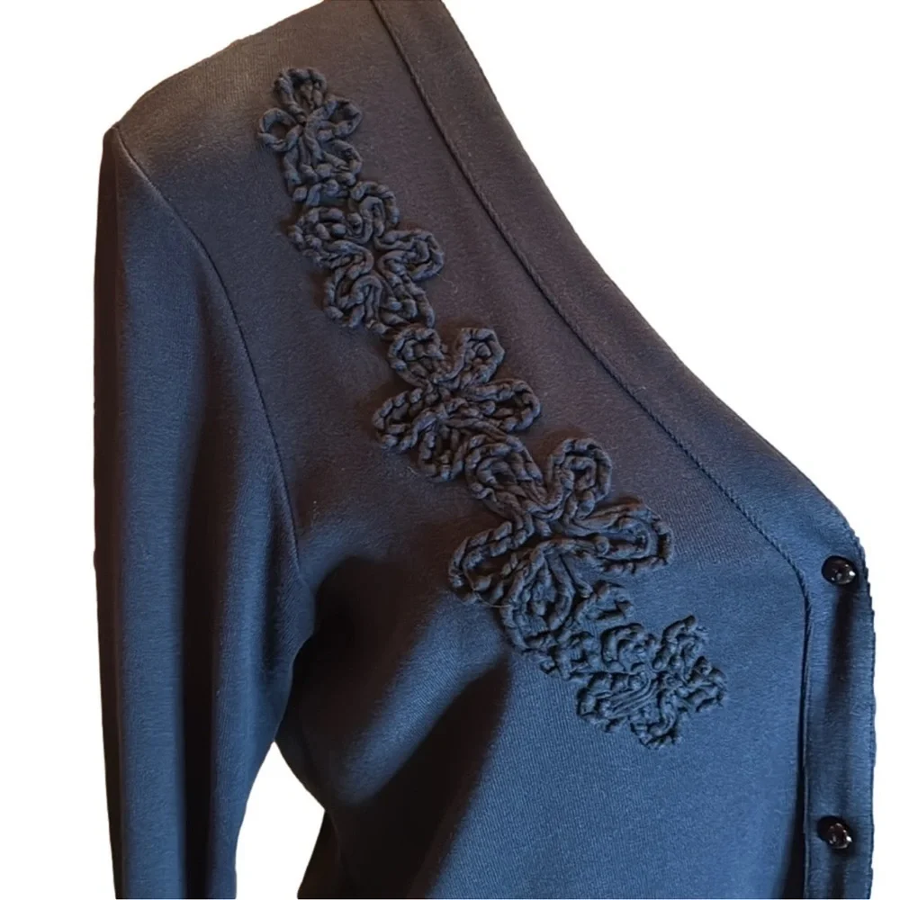 RAFAELLA STUDIO Navy Blue Button Up Casual Jacket Size L